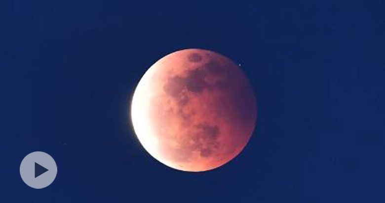 視頻來了!超級(jí)紅月亮現(xiàn)身